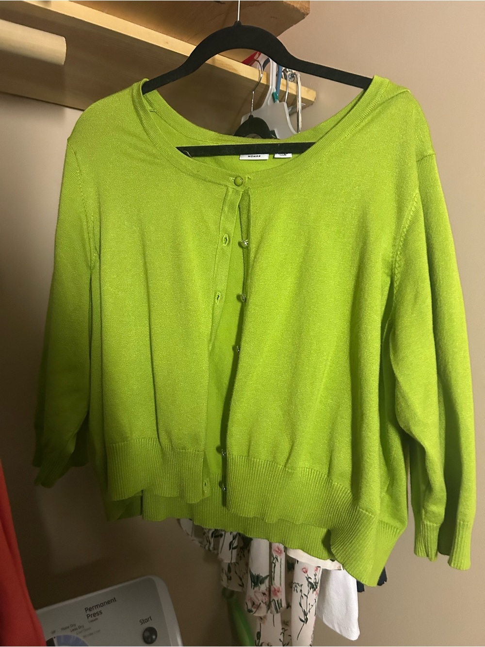 Cato Lime Green Button-Front Women's Cardigan